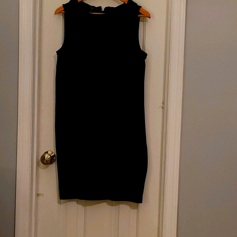 Navy Blue Sleeveless Talbott Pointe Knit Dress